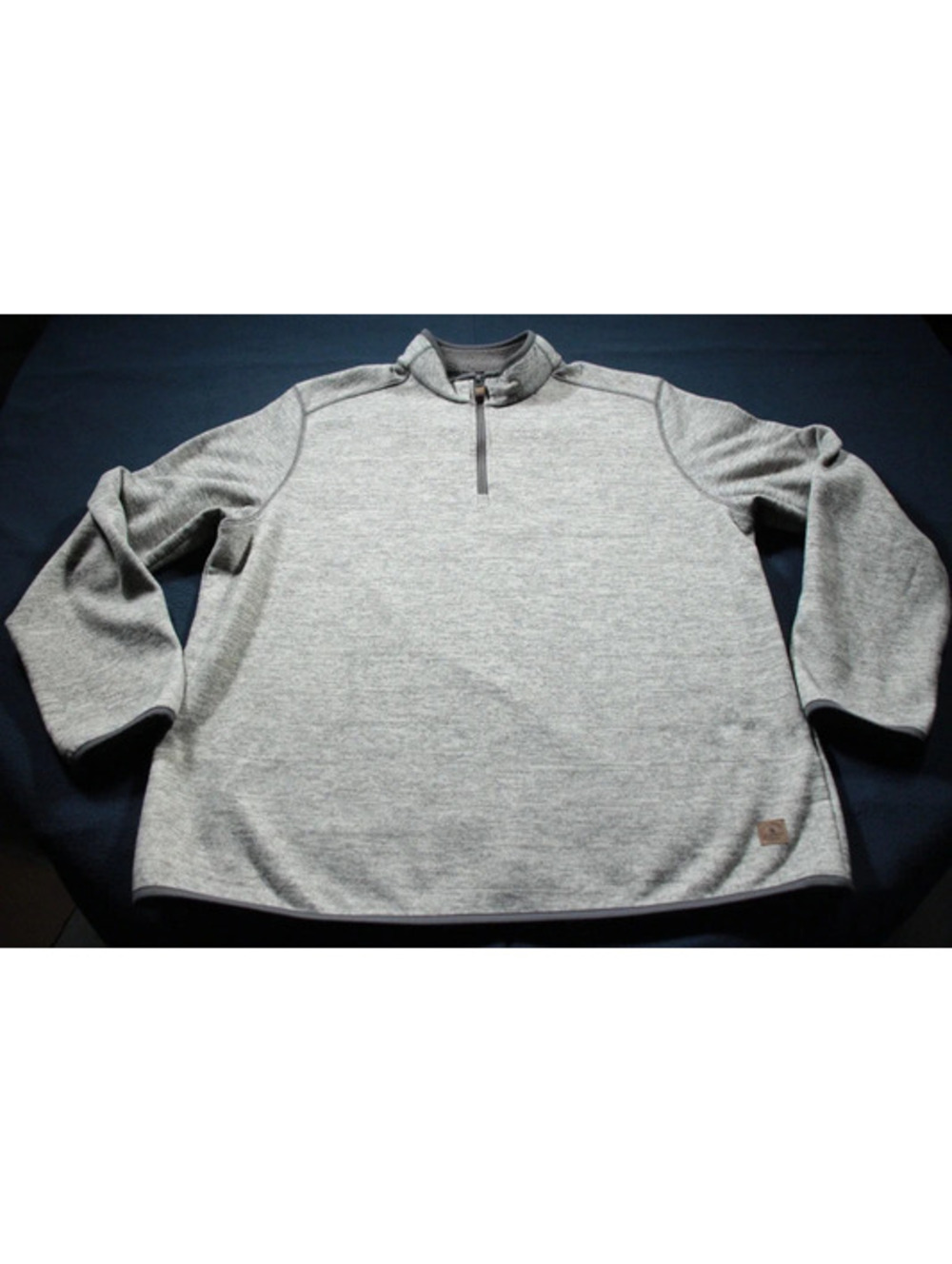 Men's G.H. Bass & Co Quarter Zip Fleece Pullover Sweatshirt XL Gray